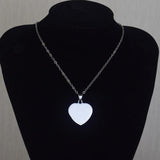 5Pcs Heart Pendant Necklace Jewelry Making Supplies Stainless Steel