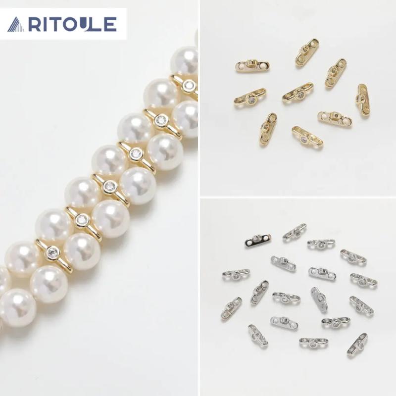 14K Electroplated Zircon Bead Spacer Necklace Bracelet Material
