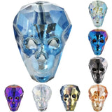 5Pcs Titanium Crystal Skull Spacer Beads for DIY Jewelry Making