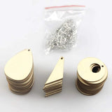 60Pcs Unfinished Wood Earrings Set with Hooks for DIY Jewelry Making