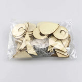 60Pcs Unfinished Wood Earrings Set with Hooks for DIY Jewelry Making