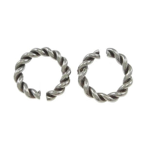 50Pcs Stainless Steel Hemp Rope Split Twist Jump Rings for DIY Jewelry Making