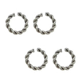 50Pcs Stainless Steel Hemp Rope Split Twist Jump Rings for DIY Jewelry Making
