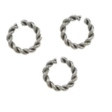 50Pcs Stainless Steel Hemp Rope Split Twist Jump Rings for DIY Jewelry Making