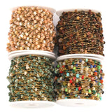 1 Meter Natural Stones Beaded Chains Jewelry Bulk DIY