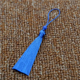 10pcs Polyester Hanging Rope Tassels Beads Fringe Trim Key for DIY Bookmark