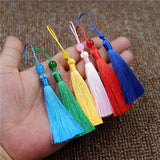 10pcs Polyester Hanging Rope Tassels Beads Fringe Trim Key for DIY Bookmark
