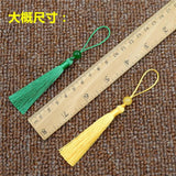10pcs Polyester Hanging Rope Tassels Beads Fringe Trim Key for DIY Bookmark