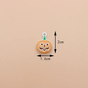10Pcs Halloween Enamel Charms Beads for Jewelry Making