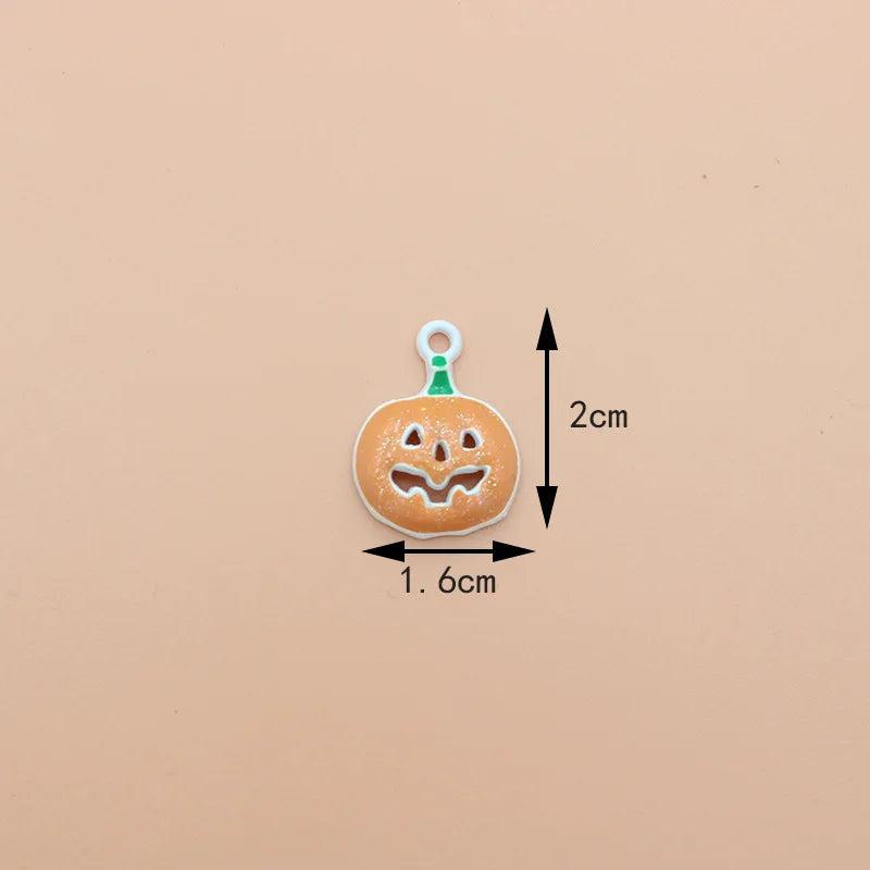 10Pcs Halloween Enamel Charms Beads for Jewelry Making