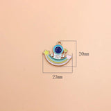10Pcs Milk Spaceman Enamel Charms Beads DIY Earrings Bracelet Pendant