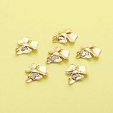 10Pcs Plated Brass Orchid Pendant Charm, Flower Jewelry Making Supplies