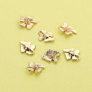 10Pcs 7x10MM Orchid Pendant Charm, DIY Flower Supplies