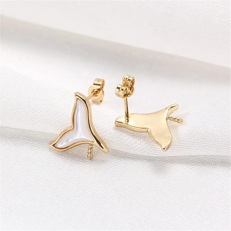 14K Fritillaria Pearl Earrings DIY Accessory