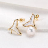 14K Fritillaria Pearl Earrings DIY Accessory