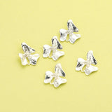 10Pcs 15MM Silver Orchid Pendant Charm DIY Flower Supplies