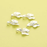 10Pcs 15MM Silver Orchid Pendant Charm DIY Flower Supplies