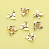 10Pcs 15MM Brass Orchid Pendant Charm, DIY Flower Supplies