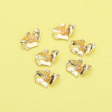 10Pcs Plated Brass Orchid Pendant Charm, DIY Flower Supplies