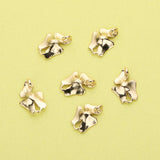 10Pcs Plated Brass Orchid Pendant Charm, DIY Flower Supplies
