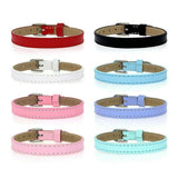 10pcs Real Leather Bracelet Women Slide Letter Charms DIY Jewelry Making Gift