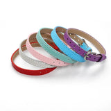 10pcs Real Leather Bracelet Women Slide Letter Charms DIY Jewelry Making Gift