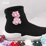 35mm Ribbon Rose Beads for Accessories Clothes Shoes Toys Hats