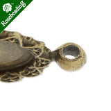 10 PCS 18x25mm Oval Pendant Tray for Jewelry Making
