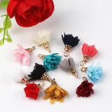 50pcs 20mm Mixed Flower Tassel Mini Tassels for Jewelry DIY Earrings