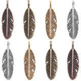 30pcs Zinc Alloy Pitted Oval Leaf Metal Pendants for DIY Craft Accessories