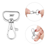 20Pcs Metal Carabiner Clip Swivel Trigger Dog Buckle KeyRing KeyHooks