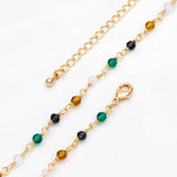 Adjustable Beaded Bracelet/ Necklace, 6/ 16 Inch Crystal Rondelle Chain