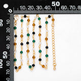 Adjustable Beaded Bracelet/ Necklace, 6/ 16 Inch Crystal Rondelle Chain