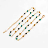 Adjustable Beaded Bracelet/ Necklace, 6/ 16 Inch Crystal Rondelle Chain
