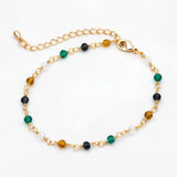 Adjustable Beaded Bracelet/ Necklace, 6/ 16 Inch Crystal Rondelle Chain