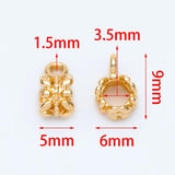 10pcs Bail Beads Holder Spacer Loop Tube Bails Cord Slider Spacer Ring