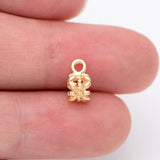 10pcs Bail Beads Holder Spacer Loop Tube Bails Cord Slider Spacer Ring