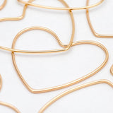 10pcs Heart Link Charms 18K Plated Brass 28x32mm DIY Jewelry Making (GB-2931)
