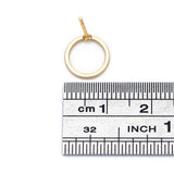 10pcs 18K Plated Brass Round Hoop Ear Posts, 10mm Circle Stud Earring