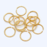 20pcs 12mm Round Open Ring, Real Plated Brass, Geometric Hoop Circle