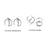 50PCS Stainless Steel Ear Cuff Earrings Finding DIY Jewelry Making
