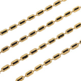 1 Meter Stainless Steel Plated Bar Link Chain Enamel Chains