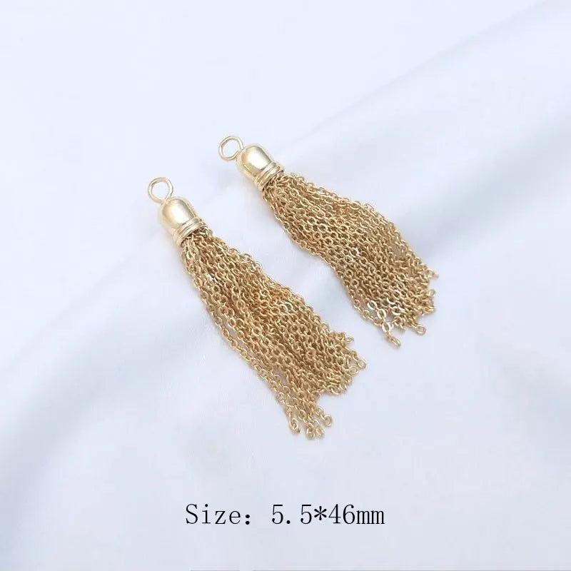 4PCS 14K Plated Earrings DIY Supplies Charms For Jewelry Making