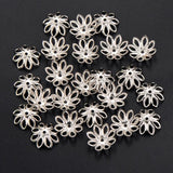 200pcs Metal Flower Bead Caps 11-14mm Spacer Charms for Jewelry Making