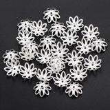 200pcs Metal Flower Bead Caps 11-14mm Spacer Charms for Jewelry Making
