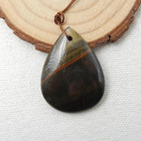 Natural Stone Necklace Iron Tiger Eye Pendant Bead Water Drop Shape