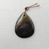 Natural Stone Necklace Iron Tiger Eye Pendant Bead Water Drop Shape