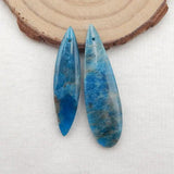 2Pcs Apatite Crystal Pendant Beads, Semiprecious Jewelry Necklace Accessories