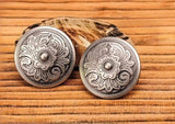 10PCS Shield Studs Set Conchos Rivetback Biker Style Leather Findings