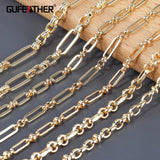 DIY Chain 18k Plated Copper Metal Charms 1m/Lot